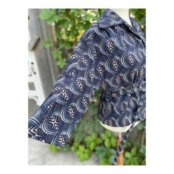 Vintage 70s Holt Renfrew Cotton Velvet Short Coat Fall Jacket - Picture 5 of 15